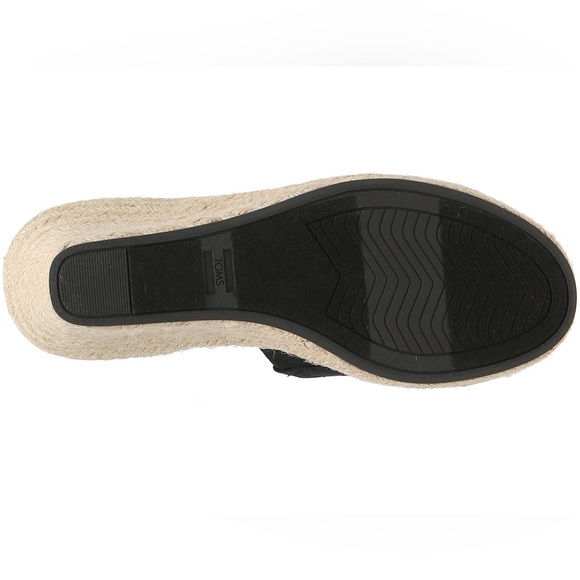 NWOT TOMS Women’s Marisol Espadrille Wedge Sandal. Size: 8.5 Color: Black - Picture 12 of 13